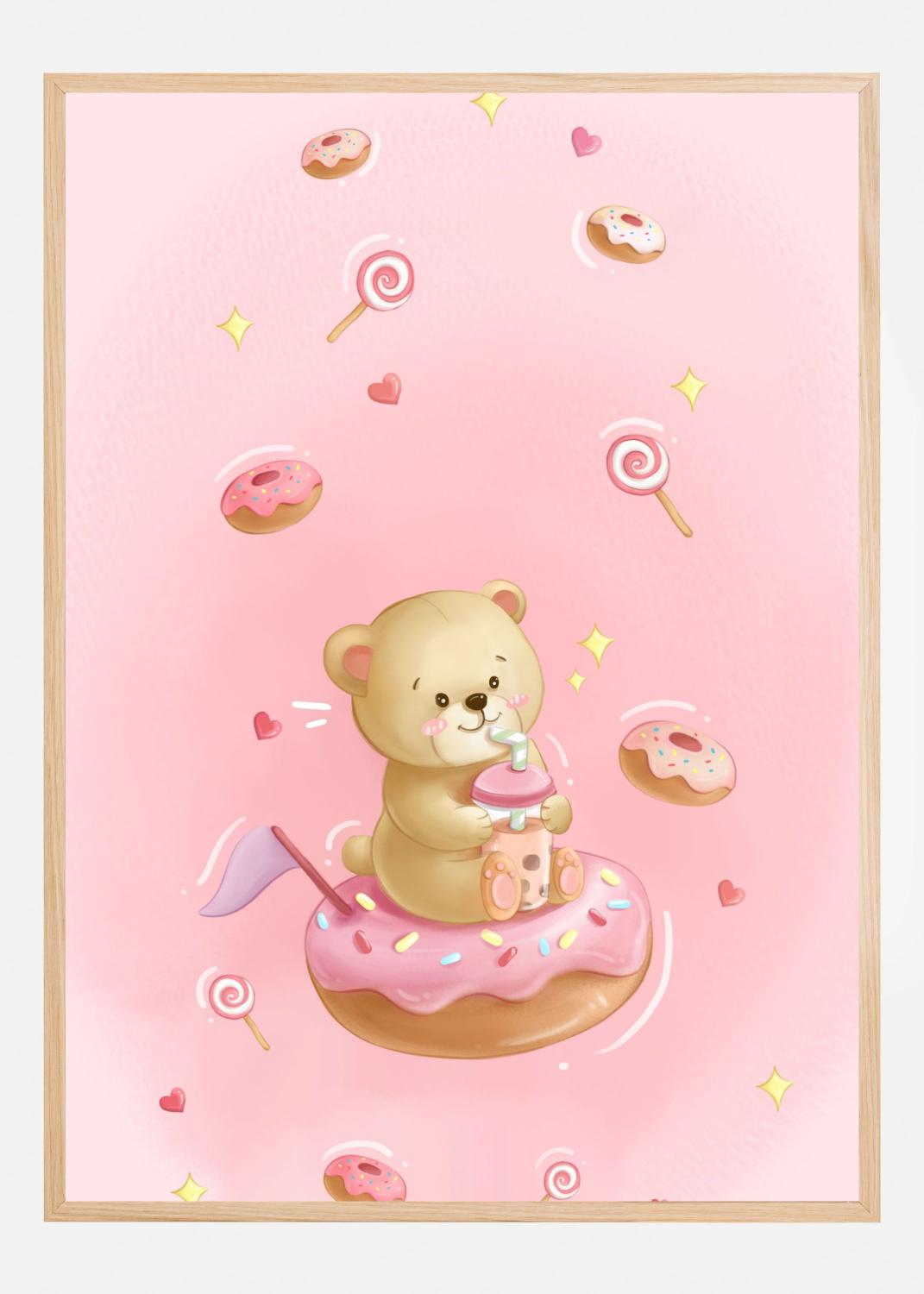 Product Image for Teddy Bear and Donut cake Poster (70x100 cm)