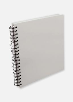 Quadratisches Spiralfotoalbum Weiß - 25x25 cm (80 Weiß Seiten / 40 Blatt)
