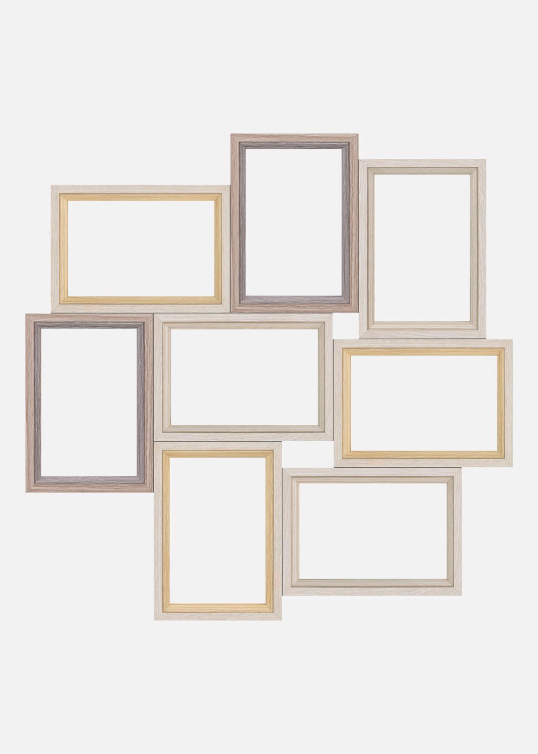 Product Image for Zara 8Q Collage-Rahmen Braun - 8 bilder