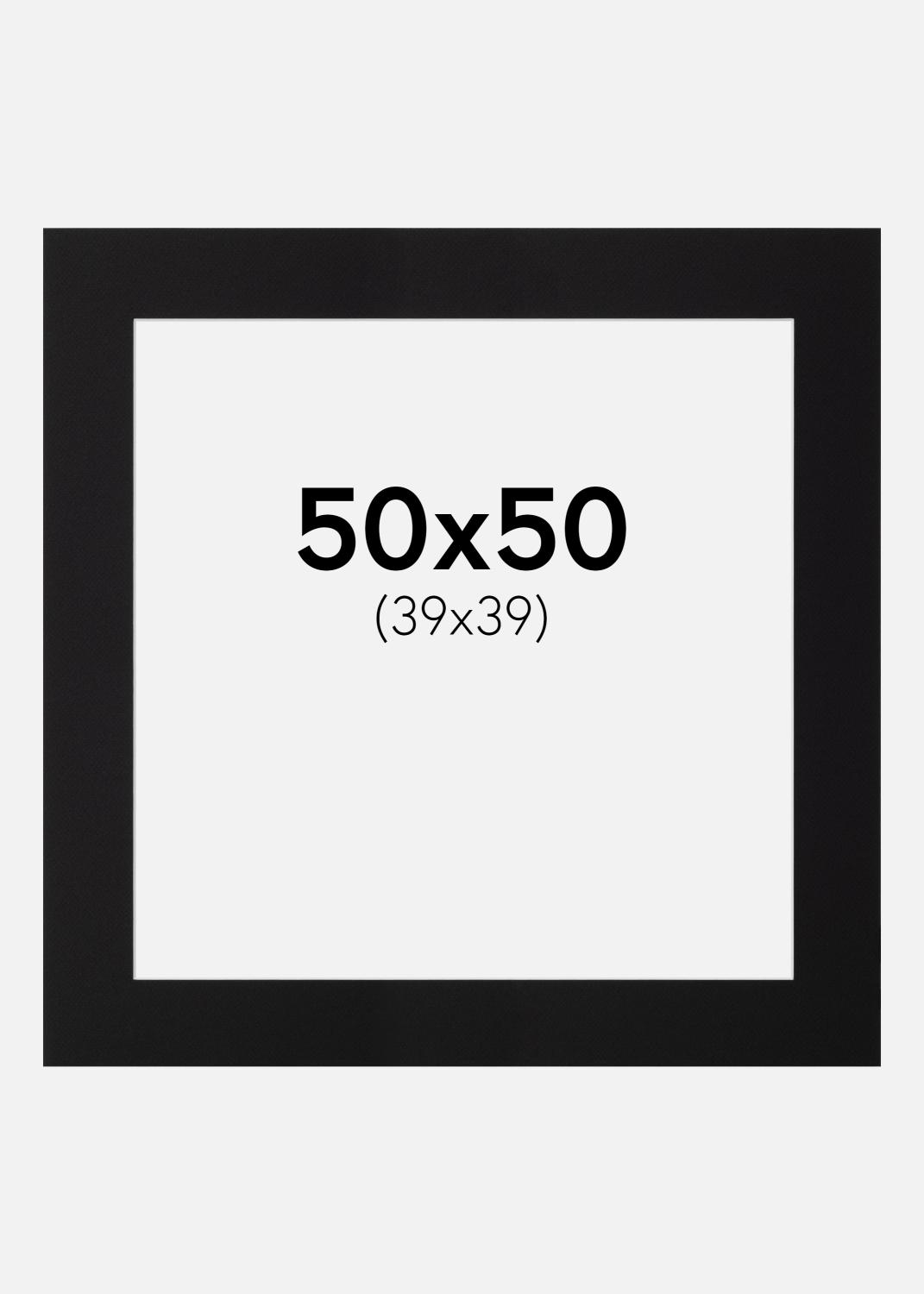 Product Image for Passepartout Canson Schwarz (weißer Kern) 50x50 cm (39x39)