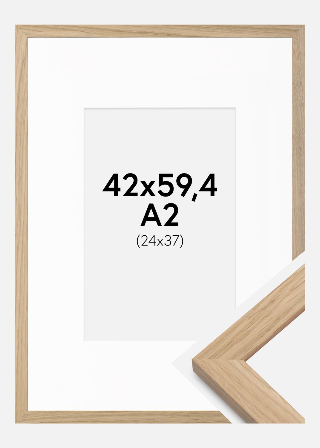 Product Image for Rahmen Oak Wood 42x59,4 cm (A2) - Passepartout Weiß 25x38 cm