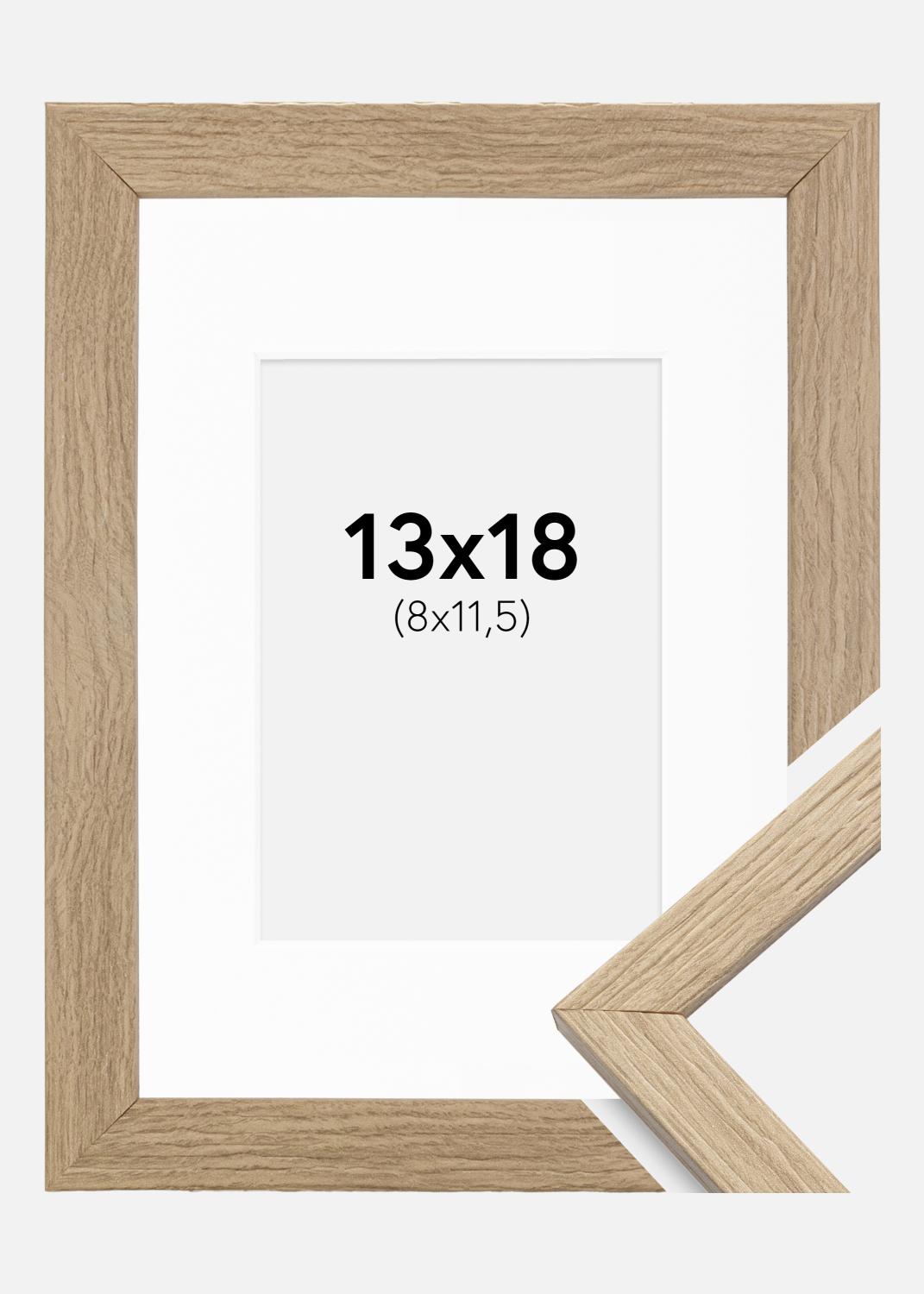Product Image for Bilderrahmen Stilren Eiche 13x18 cm - Passepartout Weiß 9x12 cm