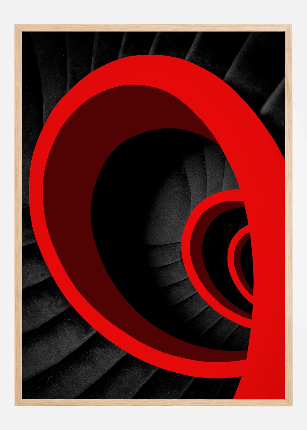 Product Image for A red spiral Poster (21x29.7 cm (A4))