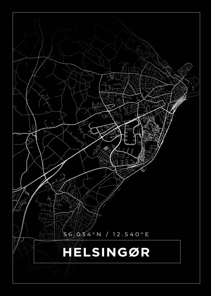 Map - Helsingør - Black