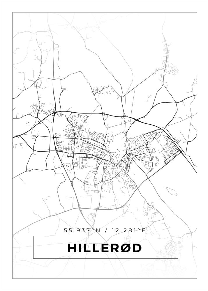 Map - Hillerød - White