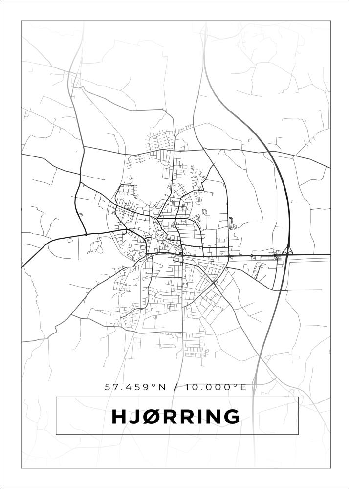 Map - Hjørring - White