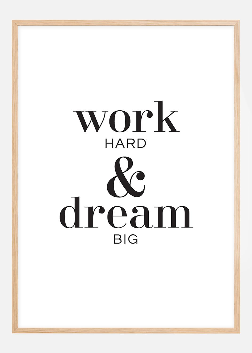 Product Image for Work hard &amp; dream big Poster (21x29.7 cm (A4))