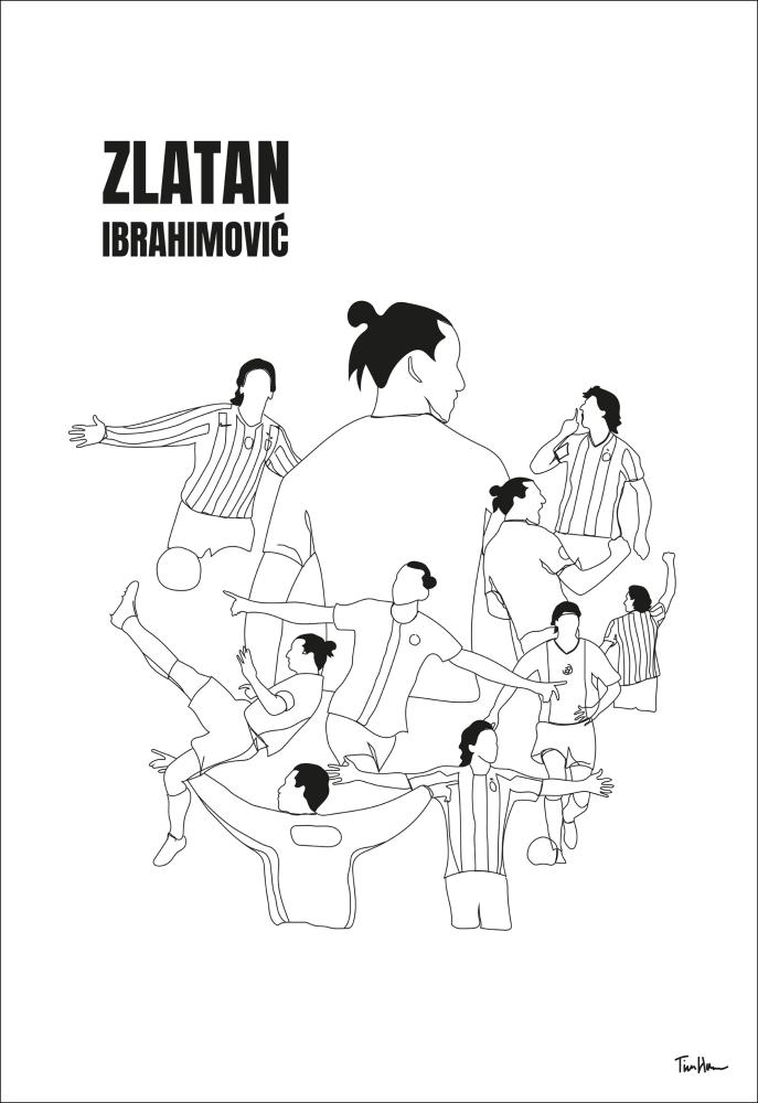 History Of Zlatan With Name Poster