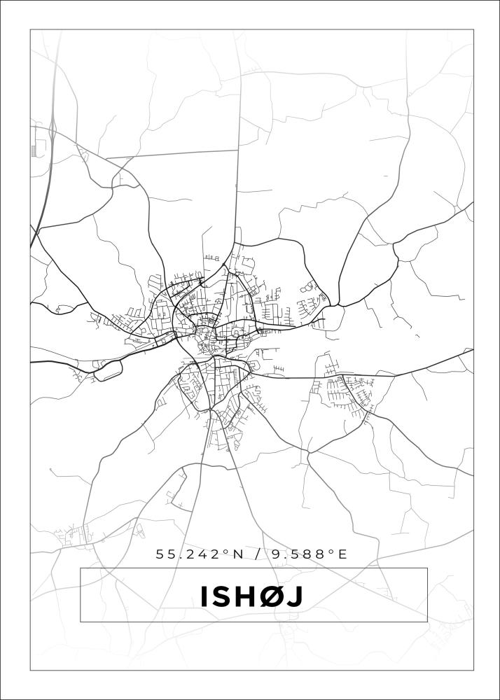 Map - Ishøj - White