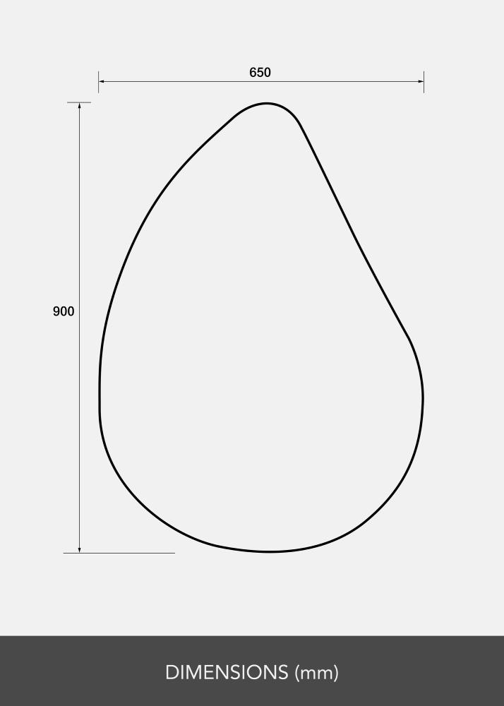 Spiegel Droplet 65x90 cm