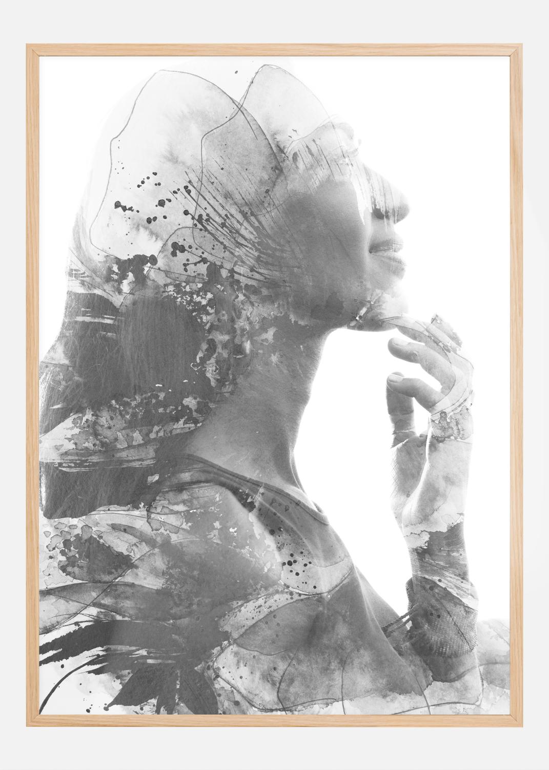 Product Image for Black and white lady Poster (21x29.7 cm (A4))