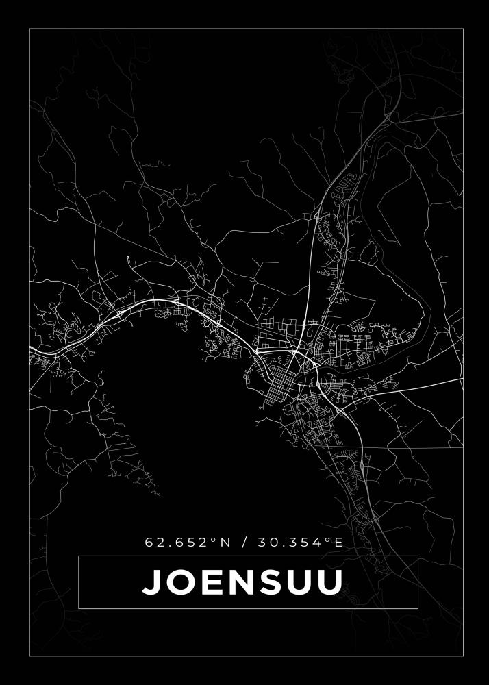 Map - Joensuu - Black