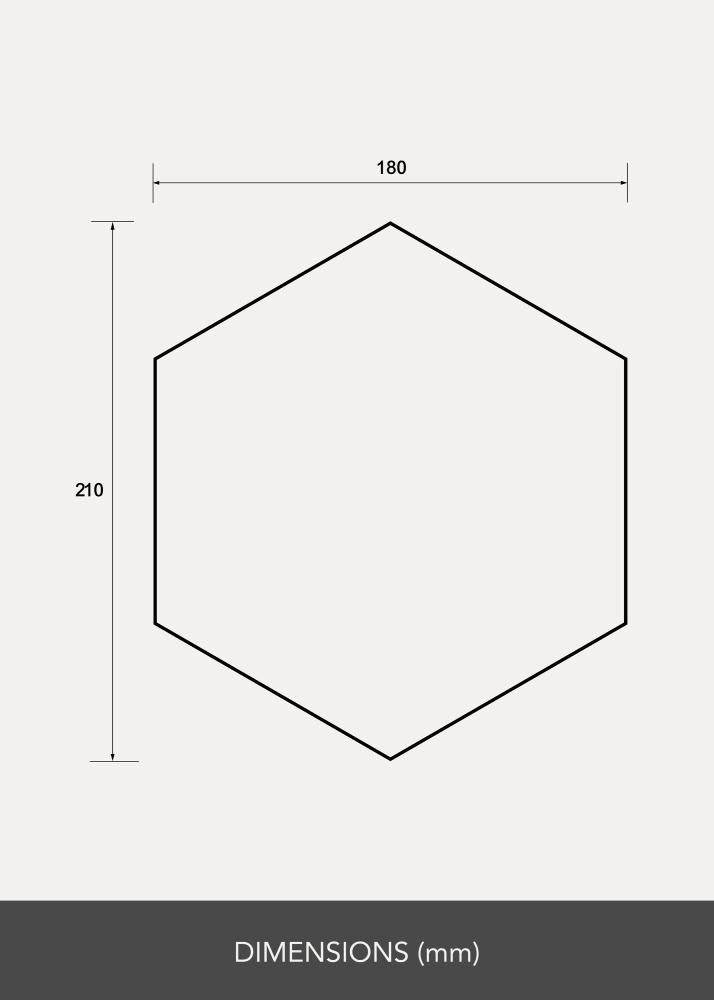 Spiegel Set Hexagon 18x21 cm - 5 St