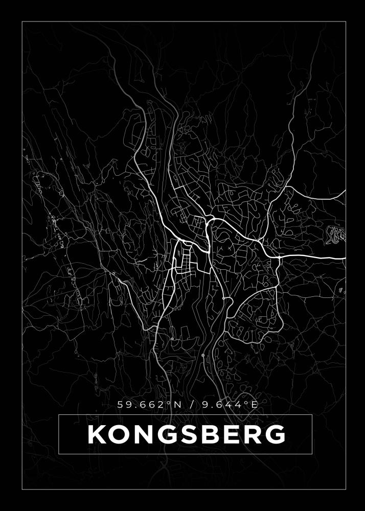 Map - Kongsberg - Black