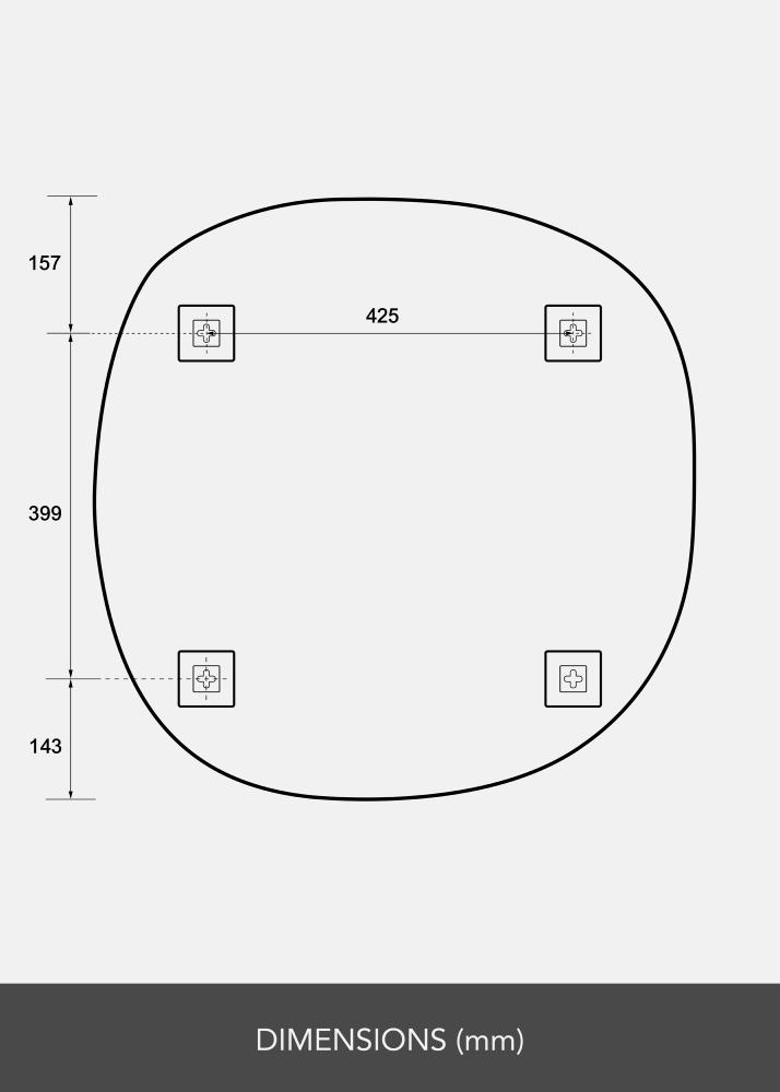 Spiegel Roundy I 70x70 cm