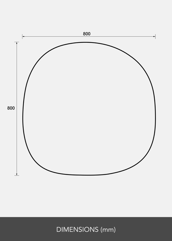 Spiegel Roundy 80x80 cm