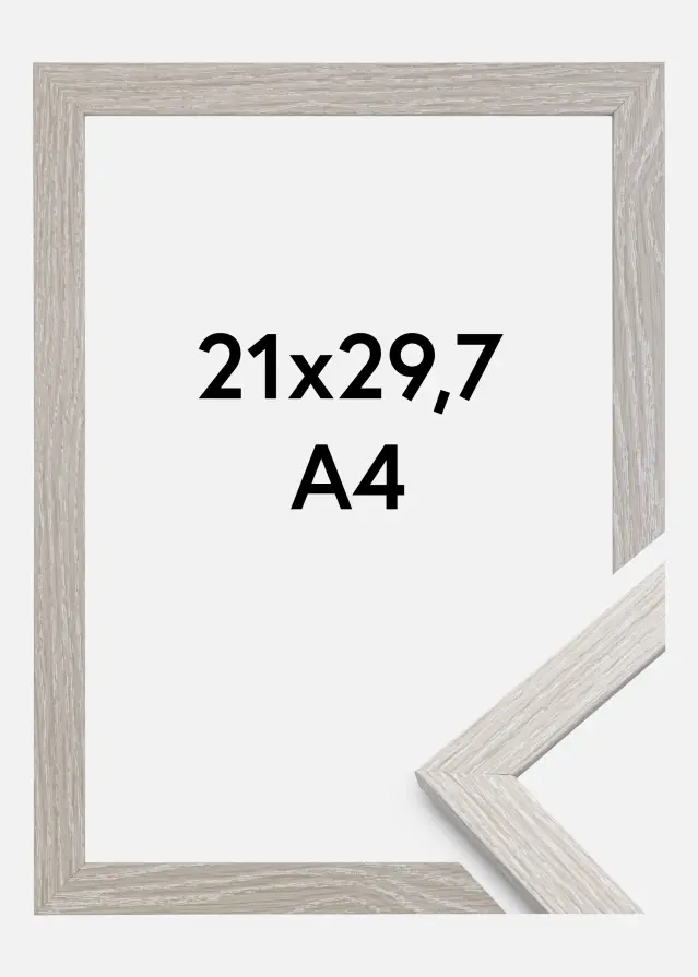 Rahmen Stilren Acrylglas Light Grey Oak 21x29,7 cm (A4)