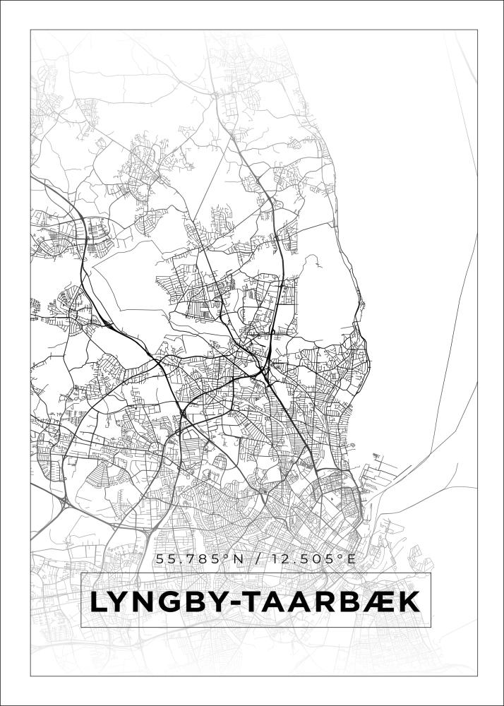 Map - Lyngby-Taarbæk - White