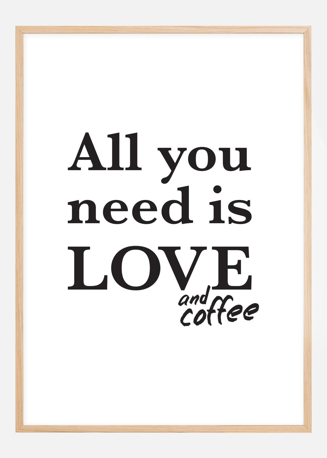 Product Image for Love and coffee Poster (21x29.7 cm (A4))