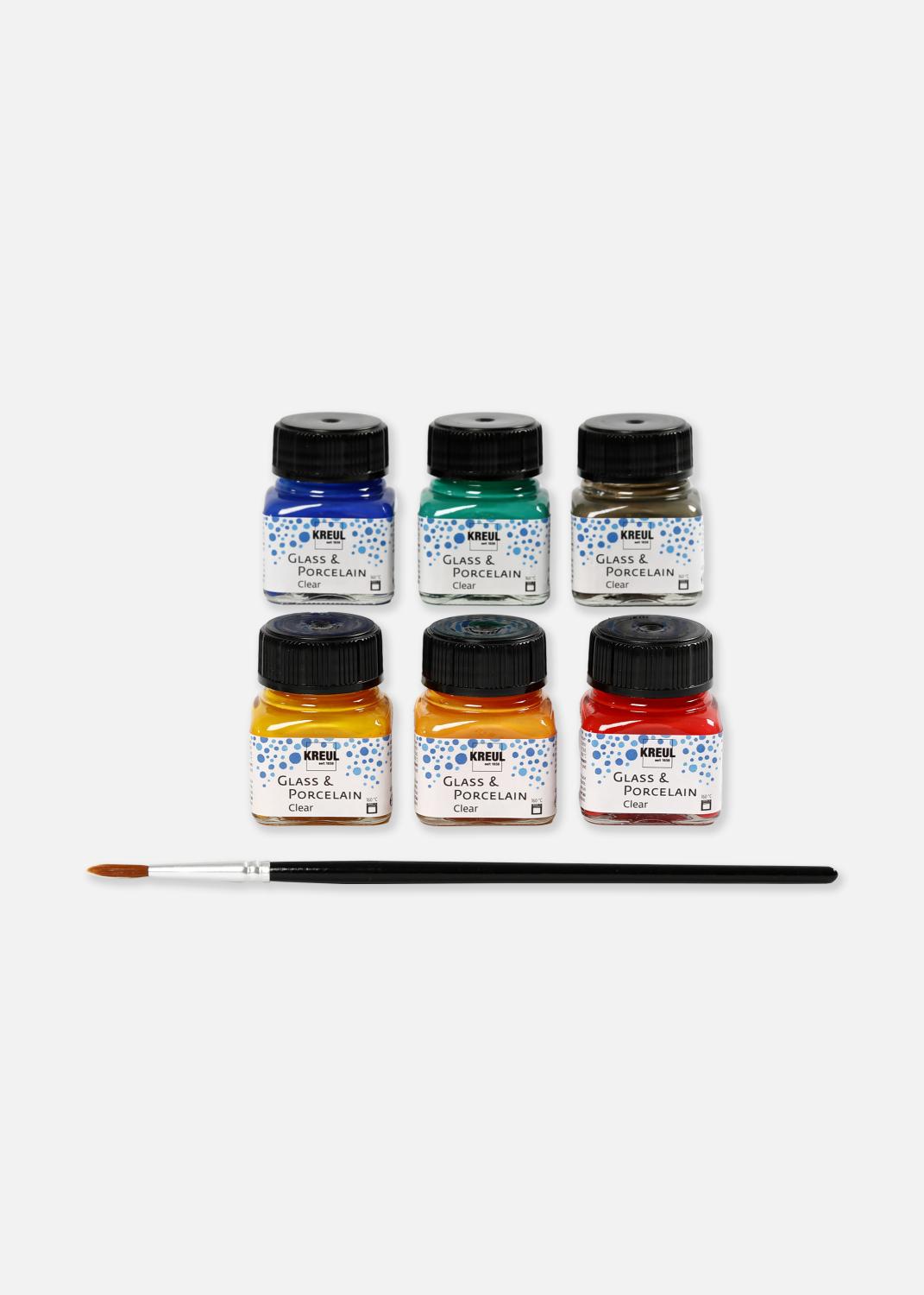 Product Image for Glas- und Porzellanfarbe Mix 6x20 ml