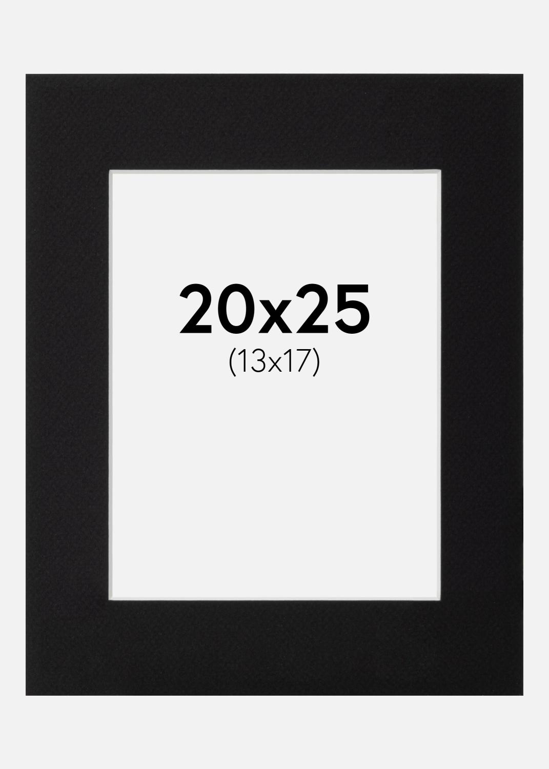 Product Image for Passepartout Schwarz Standard (weißer Kern) 20x25 cm (13x17)