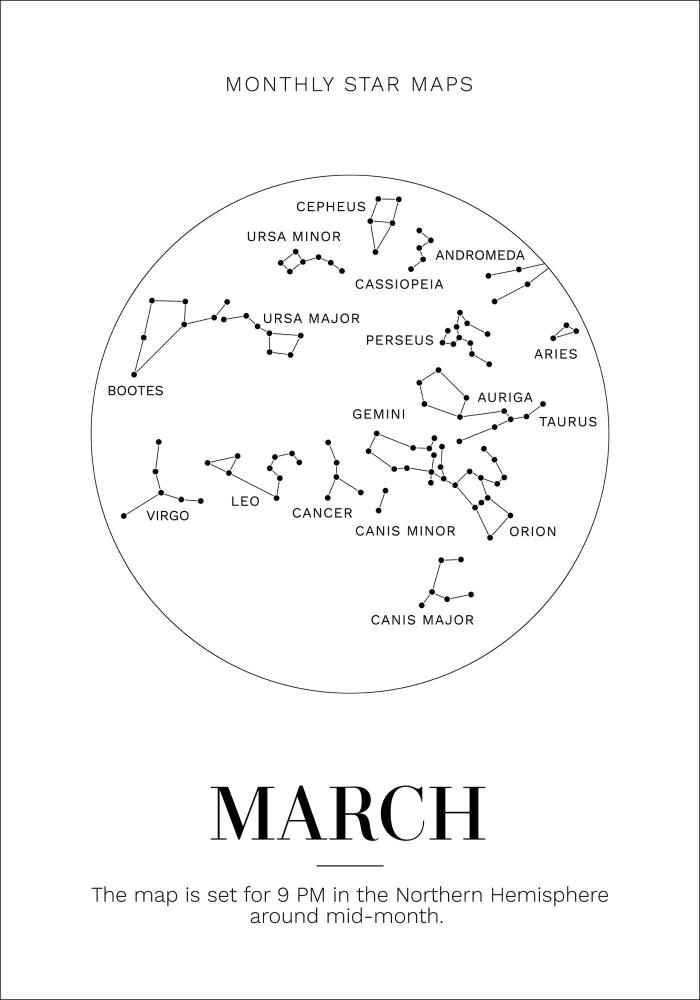 Monthly star March Poster