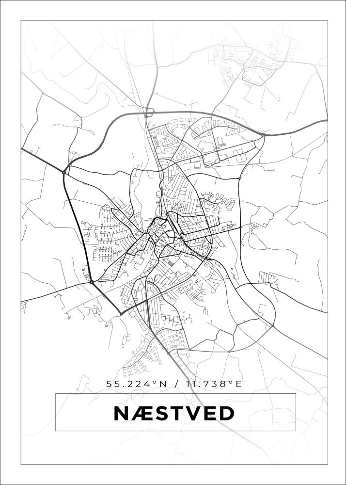 Map - Næstved - White