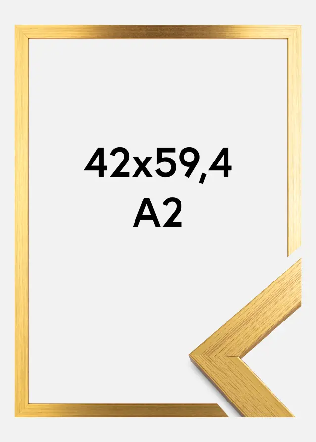 Rahmen Gold Wood Acrylglas 42x59,4 cm (A2)