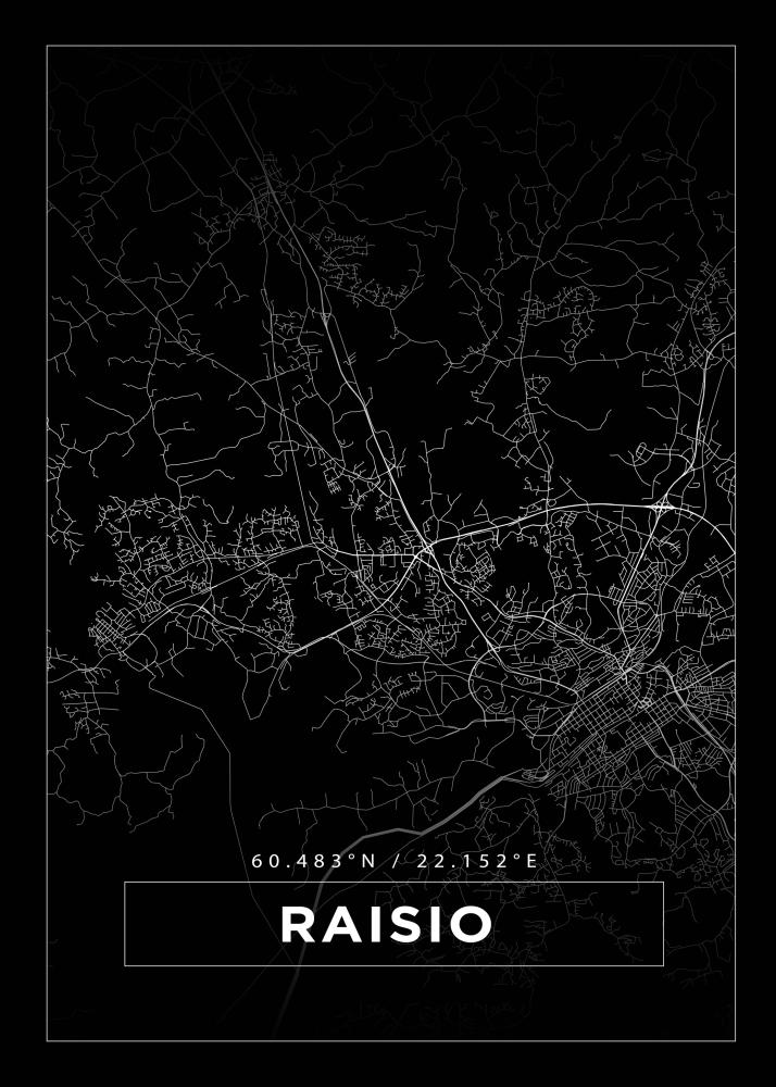 Map - Raisio - Black