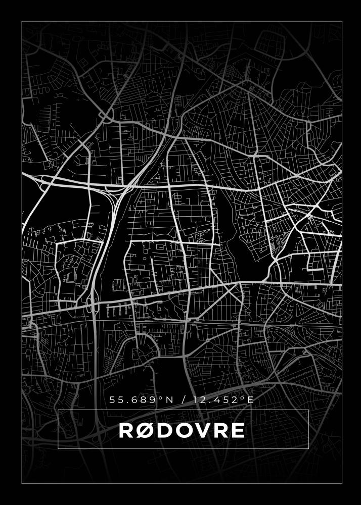 Map - Rødovre - Black