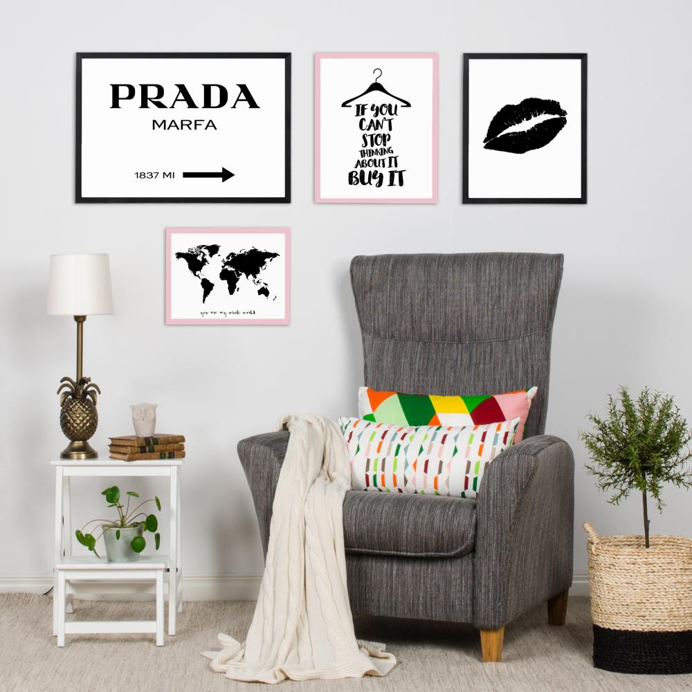 Prada Black Poster