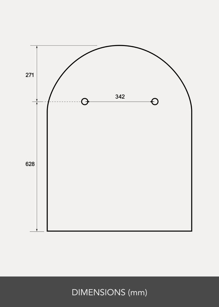 Spiegel Domed LED 70x90 cm