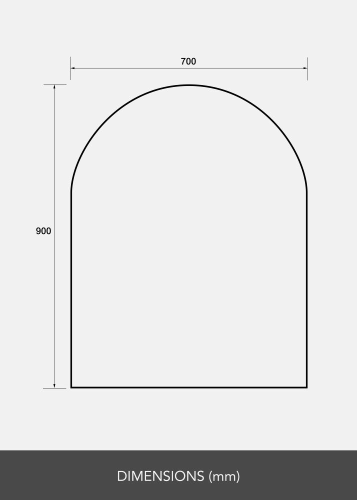 Spiegel Domed LED 70x90 cm