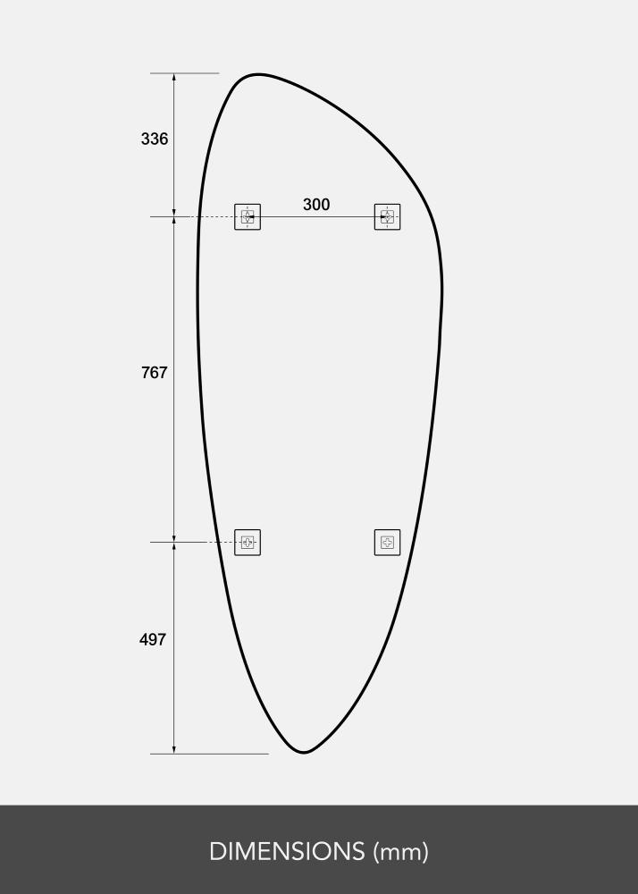 Spiegel Slim Clear 160x57 cm