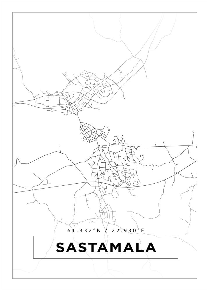 Map - Sastamala - White