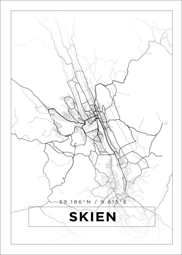 Map - Skien - White