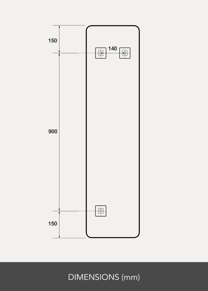 Spiegel Rectangle L 30x120 cm