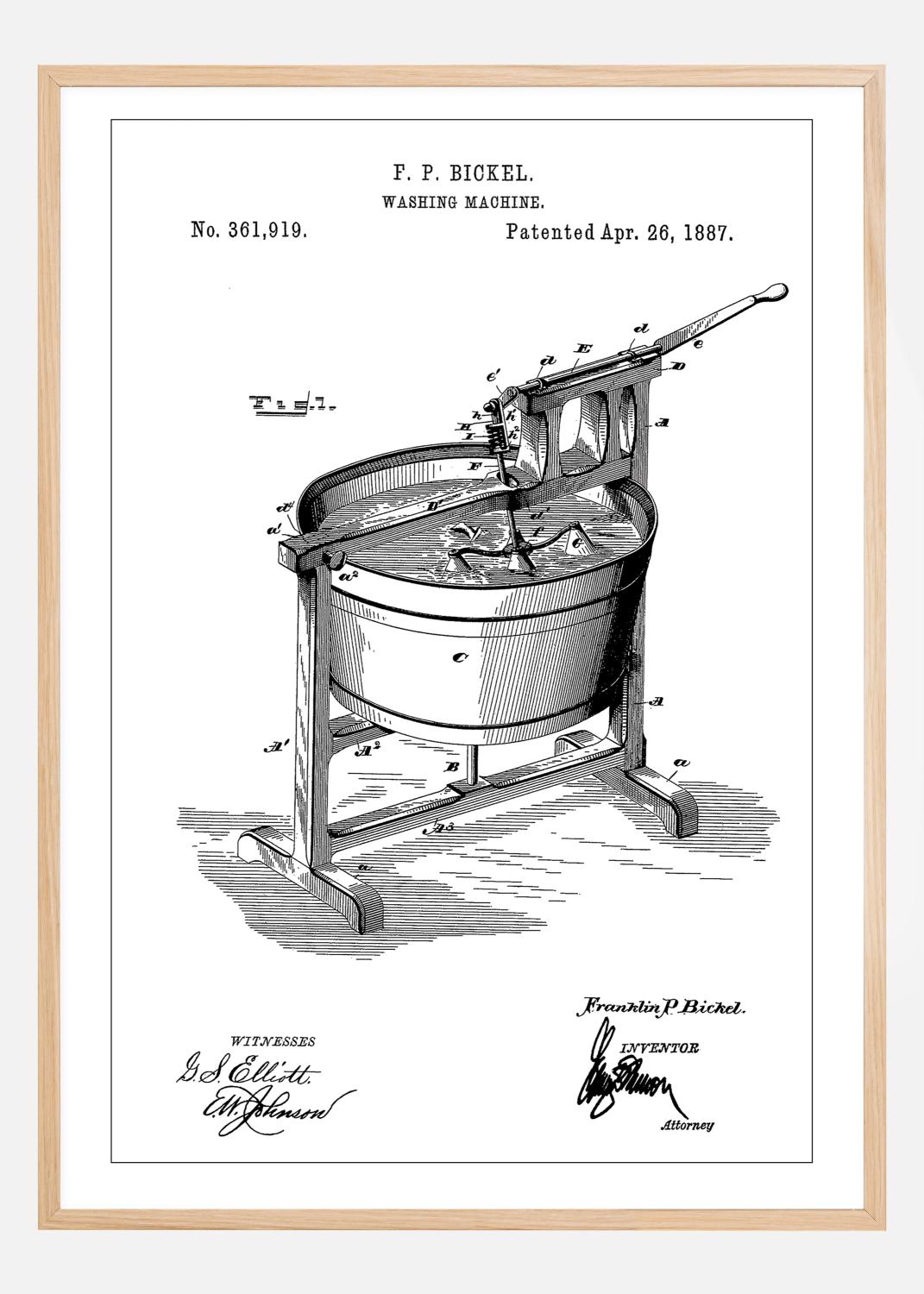 Product Image for Patent Print - Washing Machine - White Poster (70x100 cm)