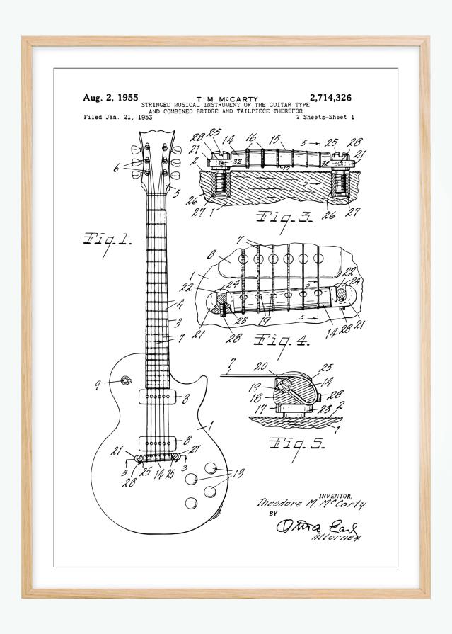 Patentzeichnung - E-Gitarre I Poster