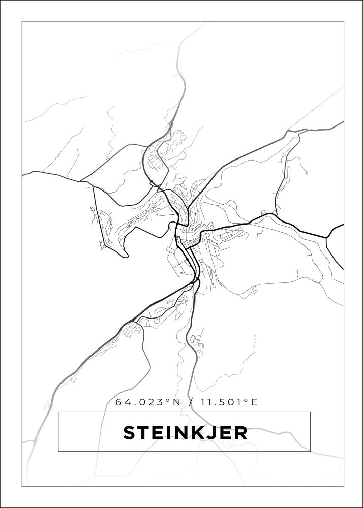 Map - Steinkjer - White