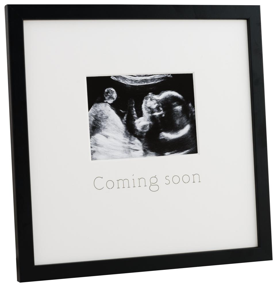 Bilderrahmen für Ultraschallbild - Coming soon - Weiß - 20x20 cm