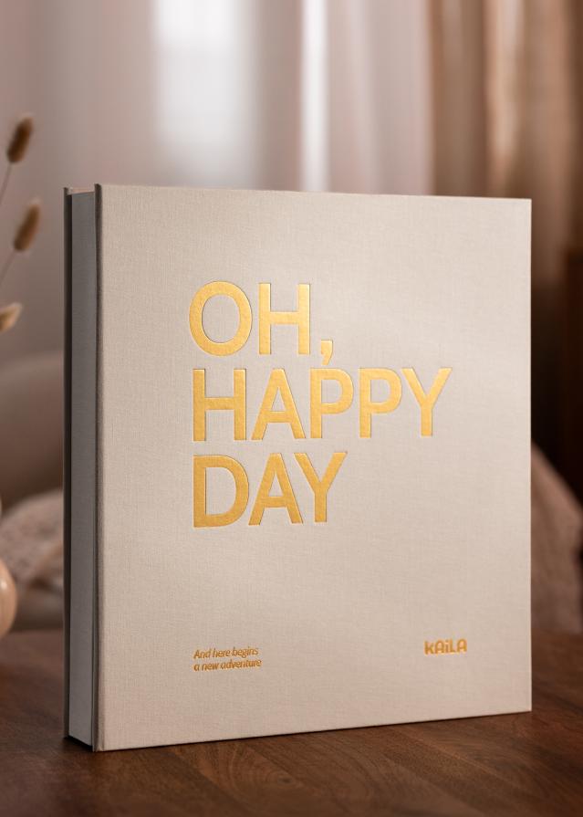 KAILA Fotoalbum OH HAPPY DAY Creme - 600 Fotos in 10x15 cm