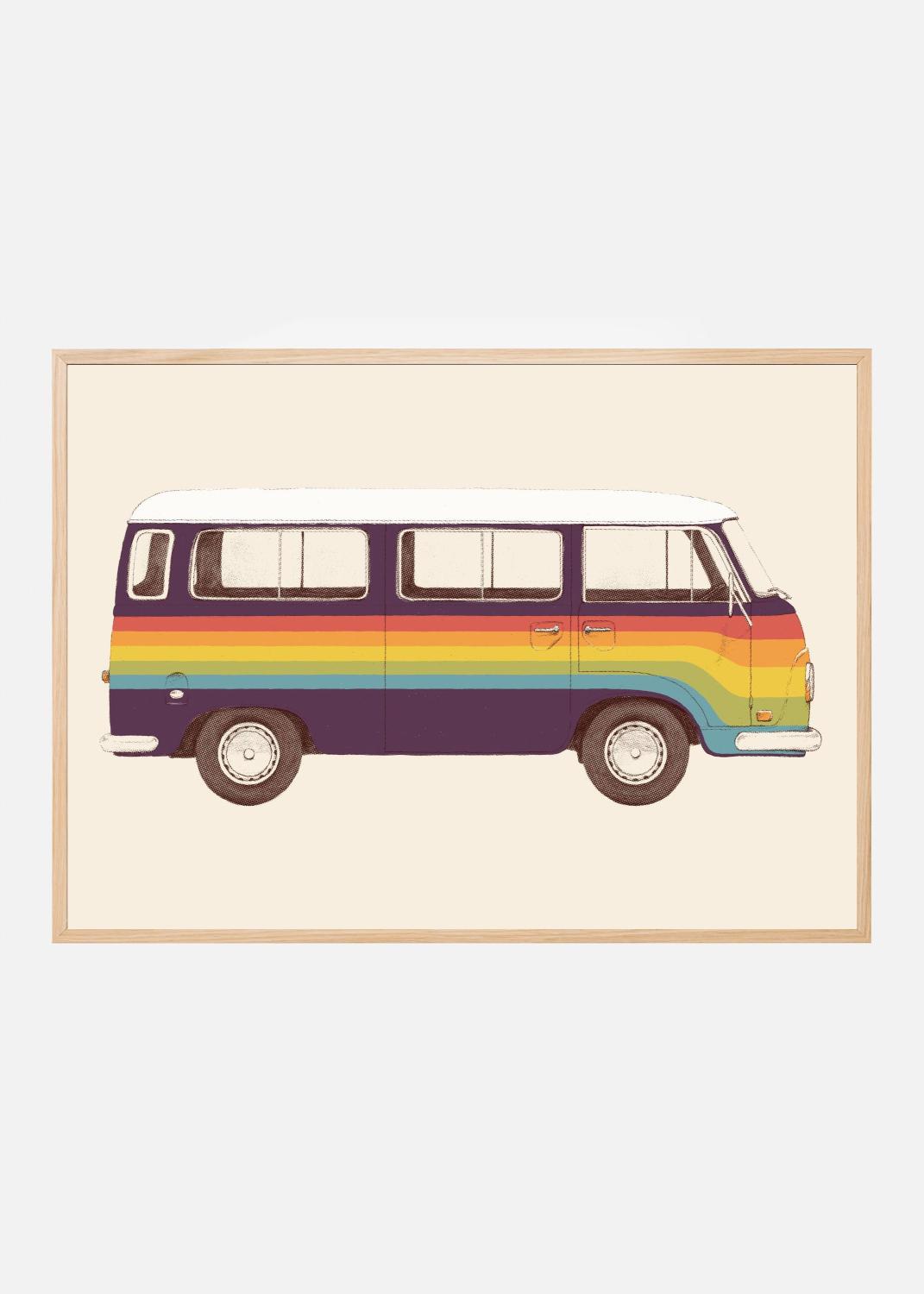 Product Image for Van Rainbow Poster (21x29.7 cm (A4))