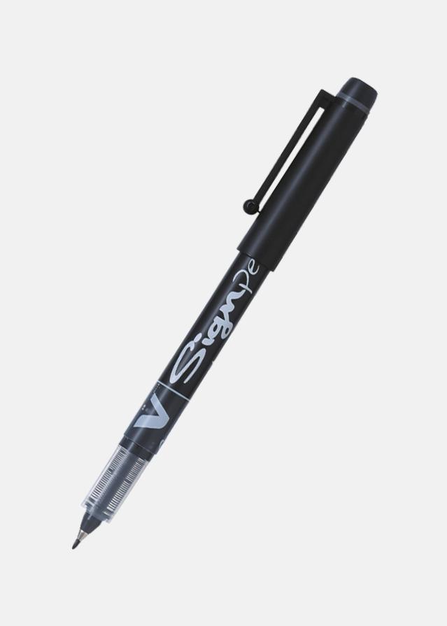 Pilot V-Sign Albumstift Schwarz - 0,6 mm