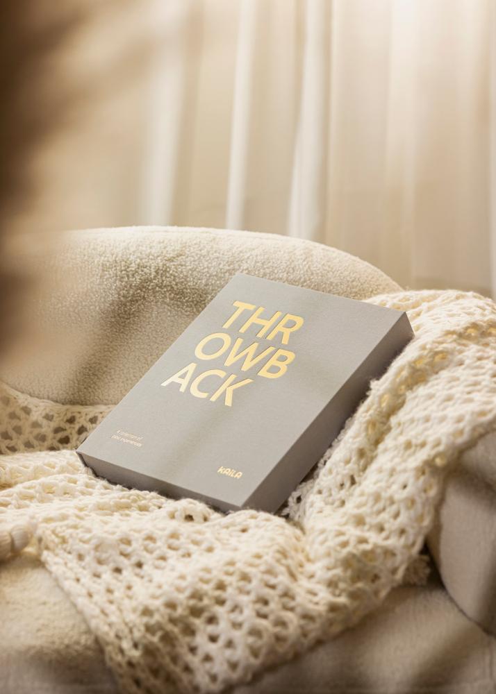 KAILA THROWBACK Grey - Coffee Table Photo Album (60 Schwarze Seiten)