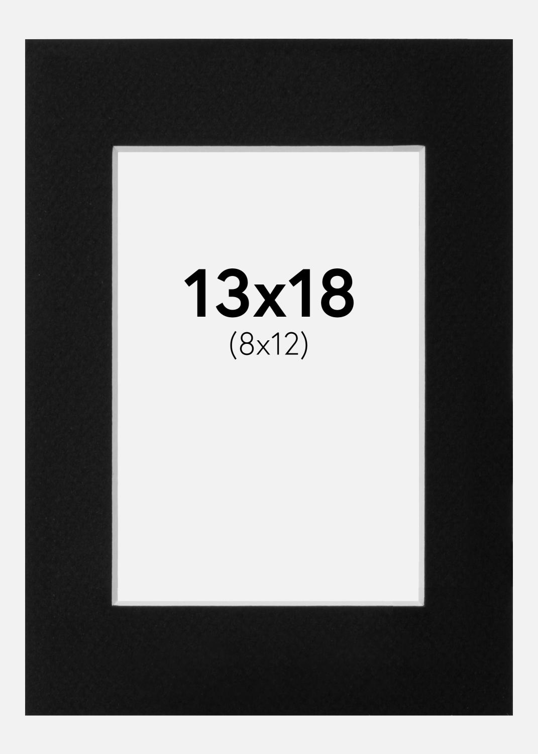 Product Image for Passepartout Schwarz Standard (weißer Kern) 13x18 cm (8x12)