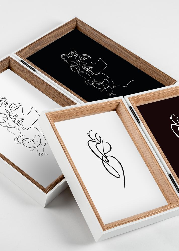 Silhouette Vikrahmen Eiche 13x18 cm – 2 Bilder