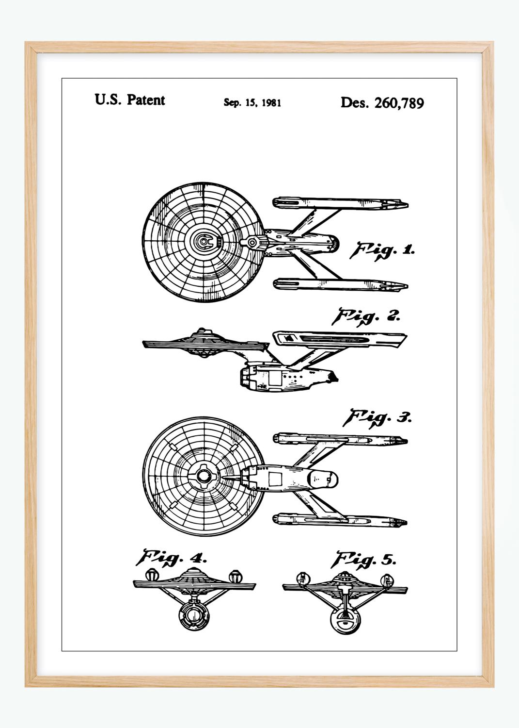 Product Image for Patentzeichnung - Star Trek - USS Enterprise Poster (21x29.7 cm (A4))