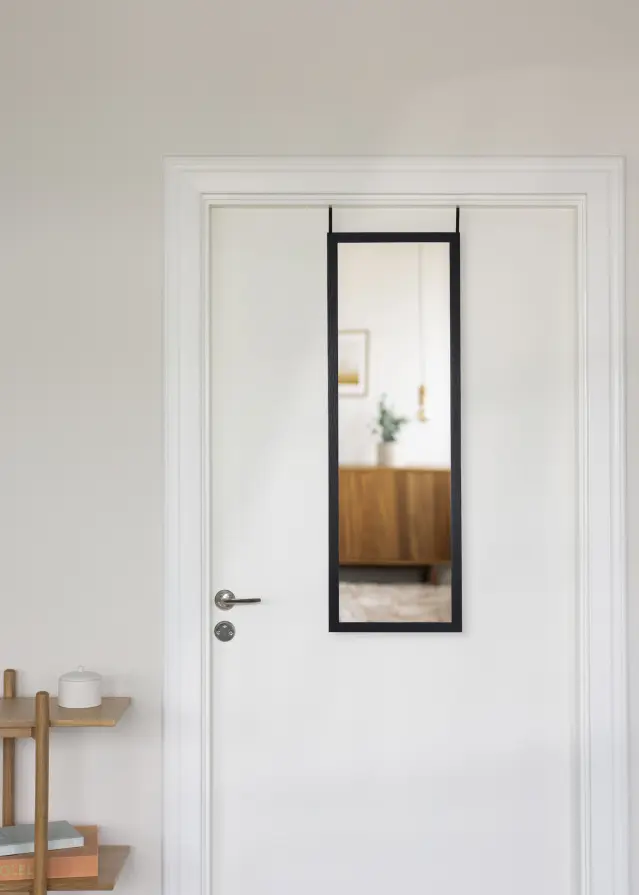 Spiegel Overdoor Schwarz 34x100 cm