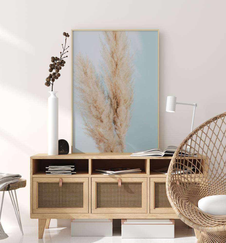 Pampas Grass Blue Poster